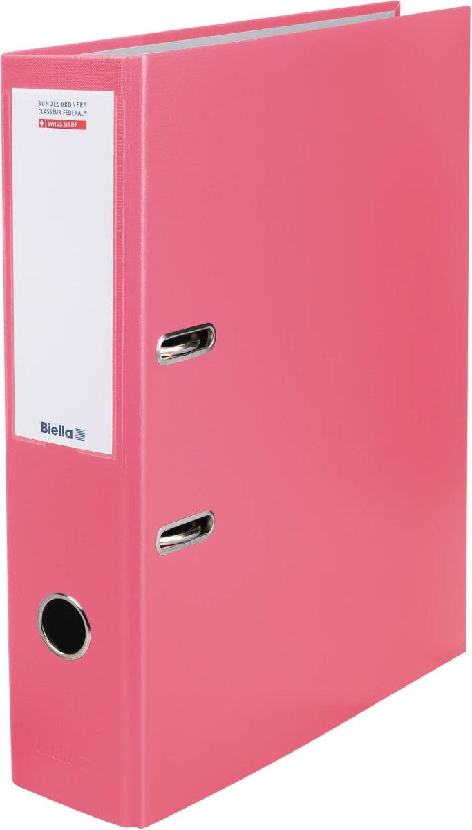 Classeur fédéral Biella, largeur de dos 7 cm, rose