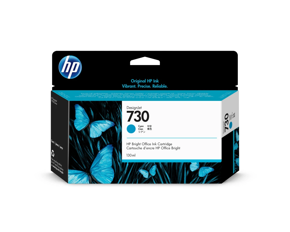 HP 730 Cartouche d'encre cyan 130 ml