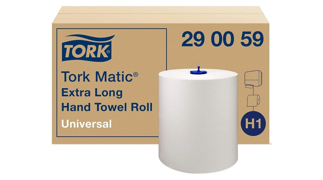 TORK Rouleaux d'essuie-mains en papier Universal Matic 1 couche, 6 rouleaux