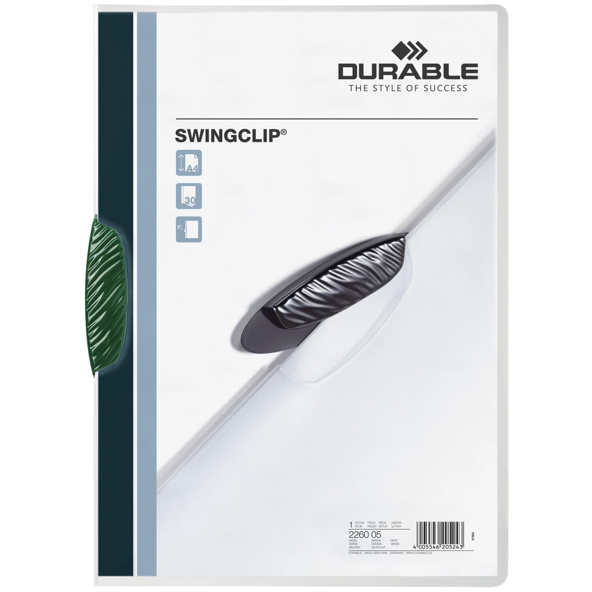 Chemise à clip Durable Swingclip, verte