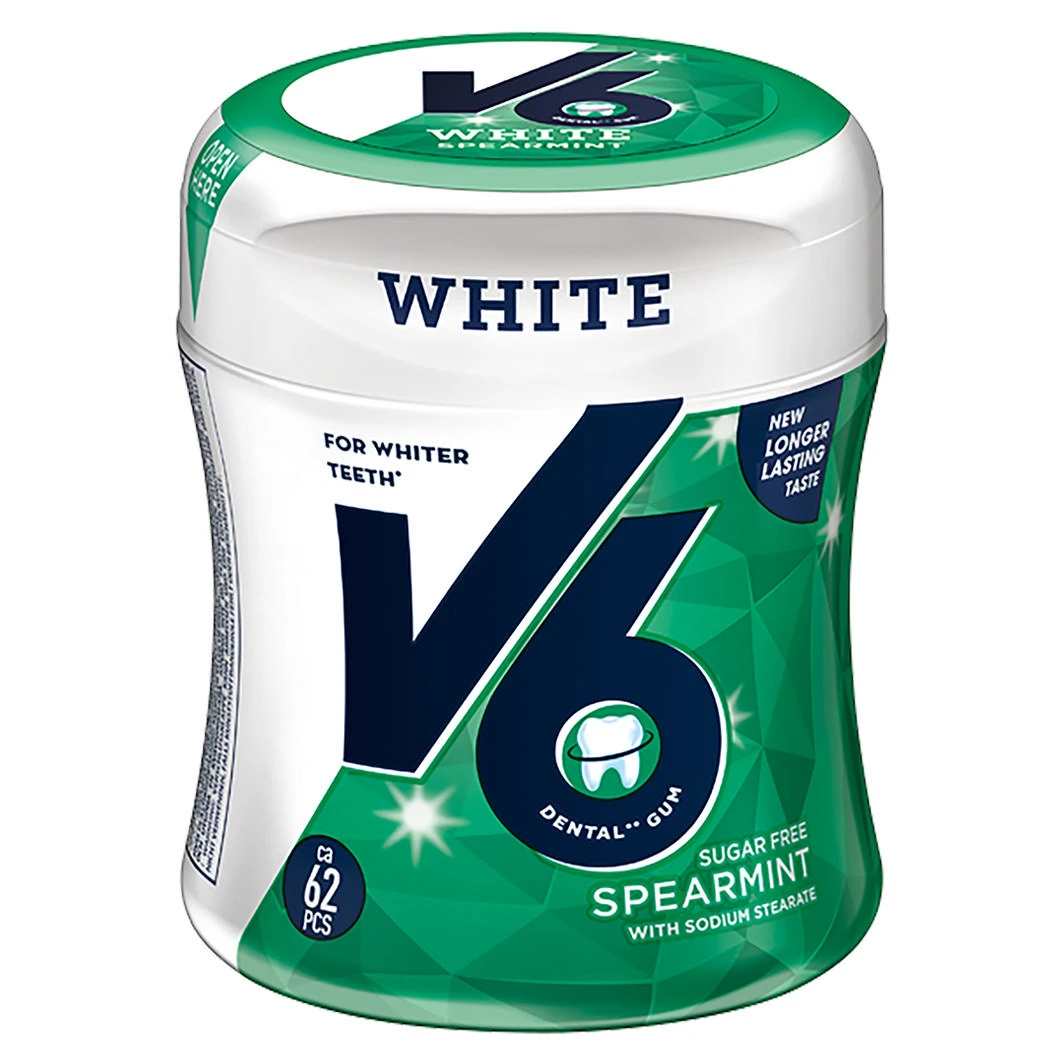 V6 Chewing-gum White Spearmint 6 x 87 g