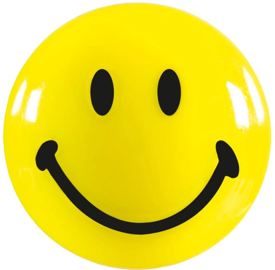 MAGNETOPLAN Aimants Smiley jaune-noir 40 mm - 4 pcs.