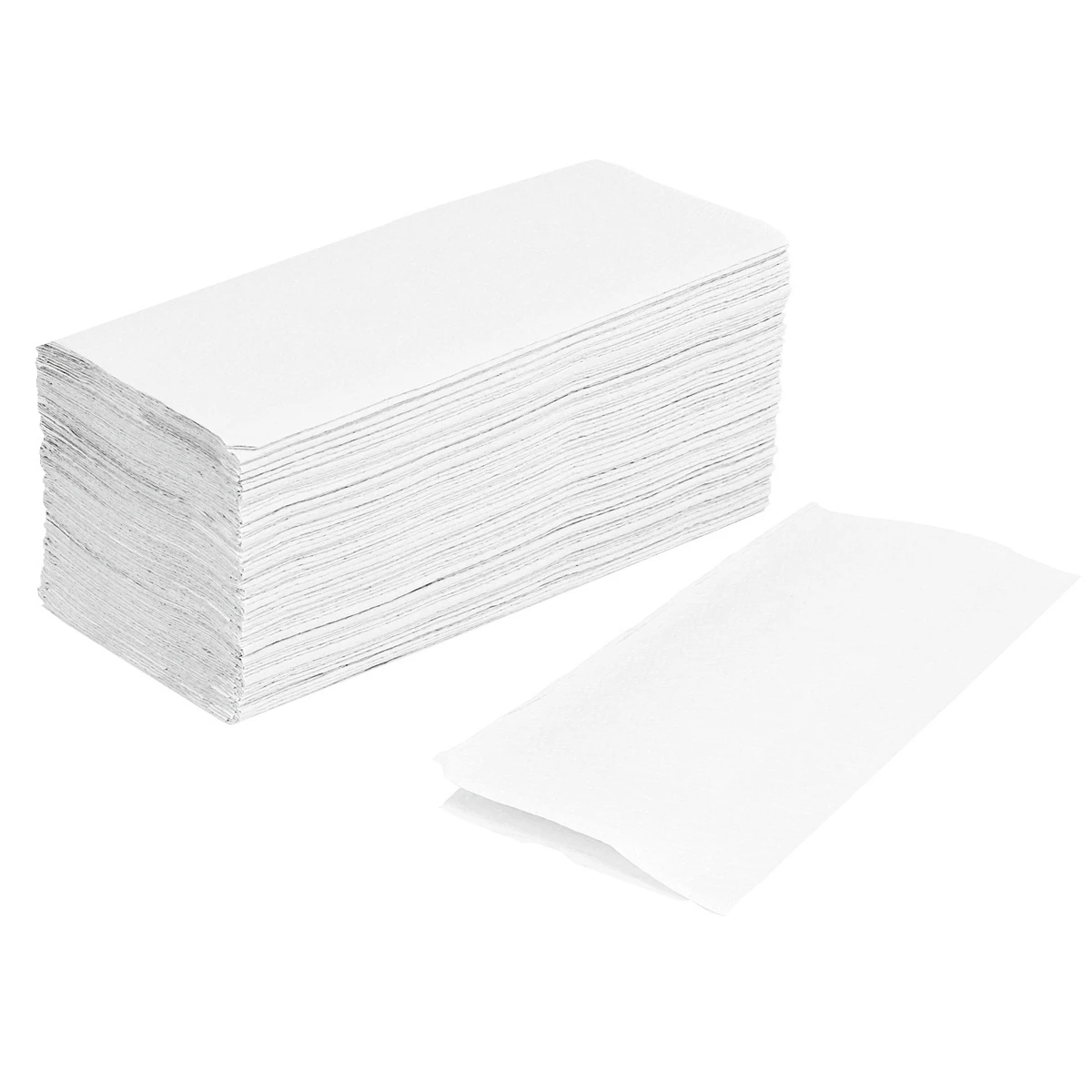 Essuie-mains en papier Edelweiss 2 couches, extra-blanc, pliage en V, carton de 4'000 pièces