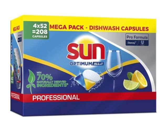 SUN Tabs lave-vaisselle Optimum All in 1 Professional 4 x 52 pièces