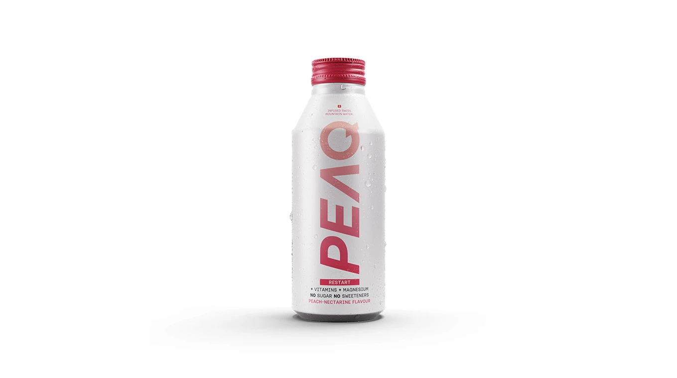 PEAQ Restart Peach-Nectarine Aluminium Flasche 12 x 473 ml