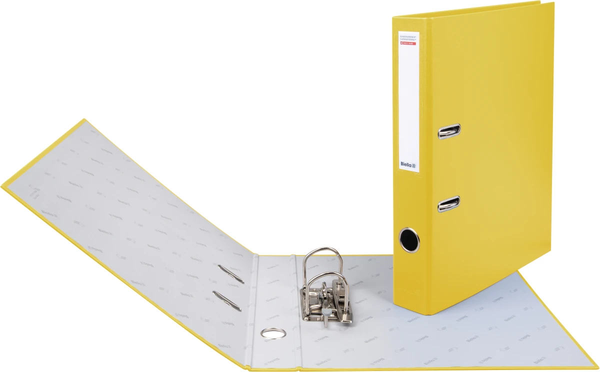 Biella Bundesordner mit 4 cm Rückenbreite, gelb