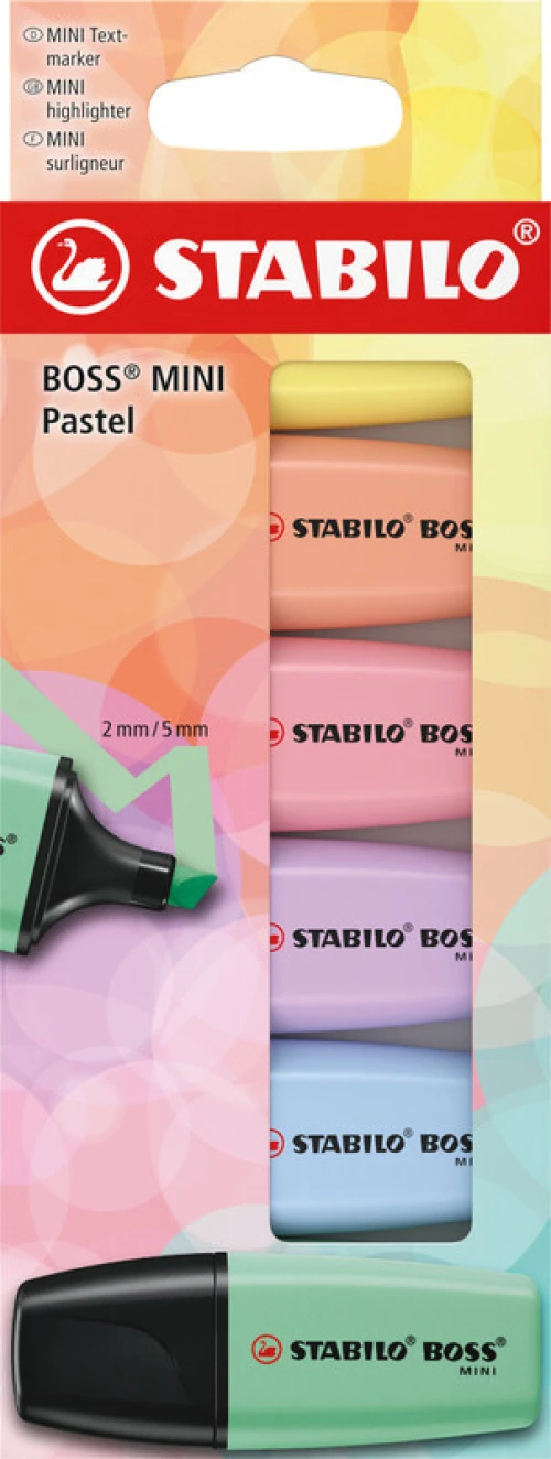 STABILO BOSS Textmarker Mini Pastel 6er Etui