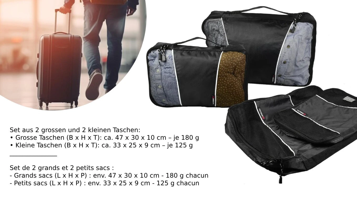 MONOLITH Set de sacs à vêtements - 4 pcs.