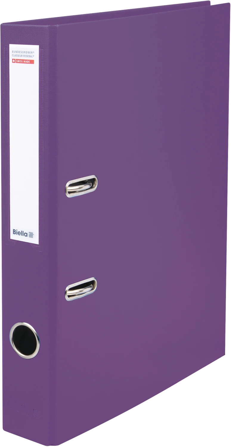 Classeur fédéral Biella, largeur de dos 4 cm, violet
