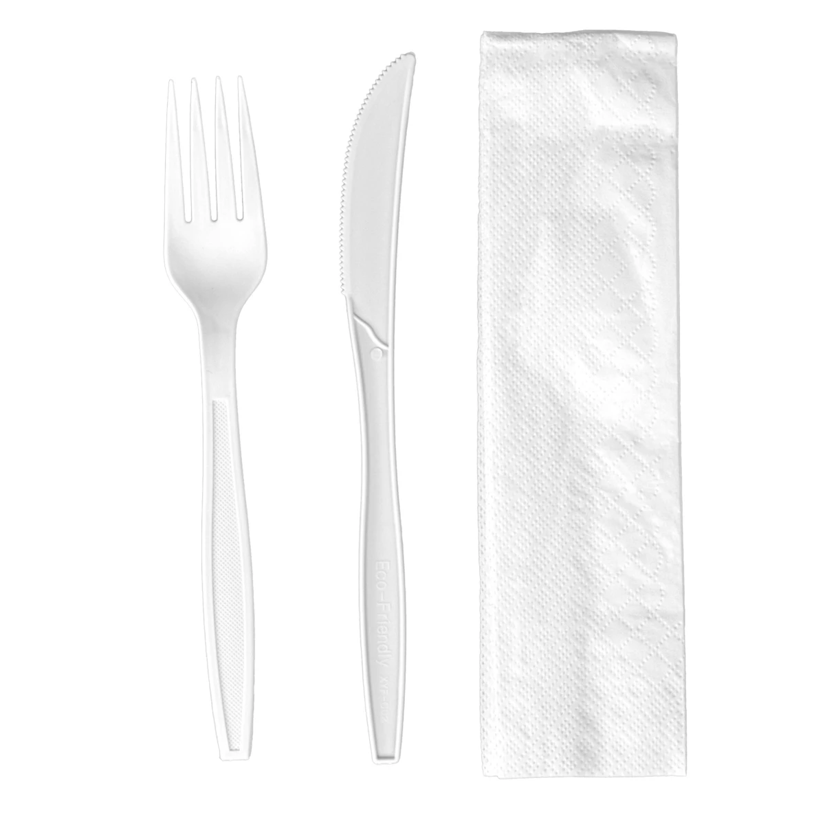 Set de couverts jetable 3 parties, 50 pièces