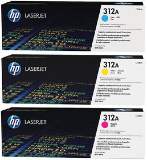 HP 312A Toner Tri-Pack CMY