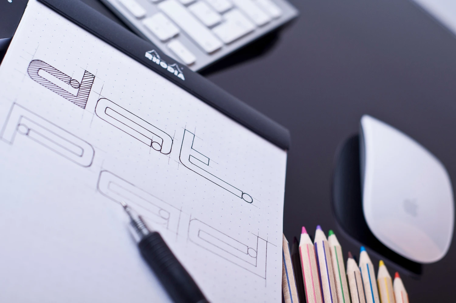 RHODIA Dot Pad schwarz A5