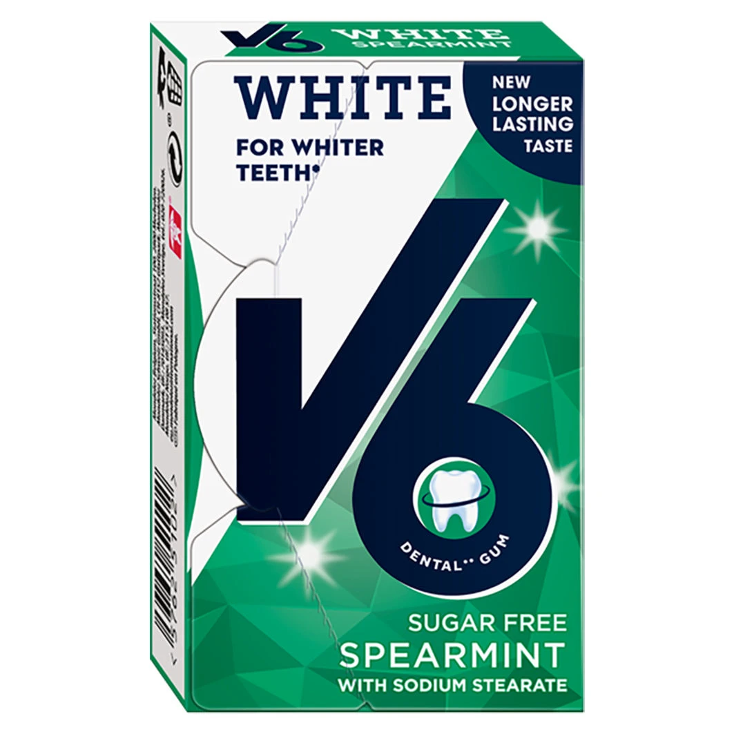 V6 Kaugummi White Spearmint 24 x 24 g