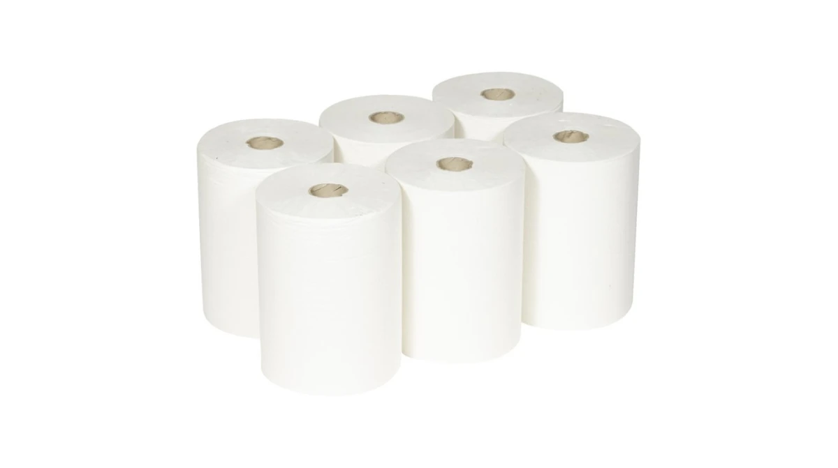 SCOTT Rouleaux d'essuie-mains en papier Slimroll 1 couche, 6 rouleaux