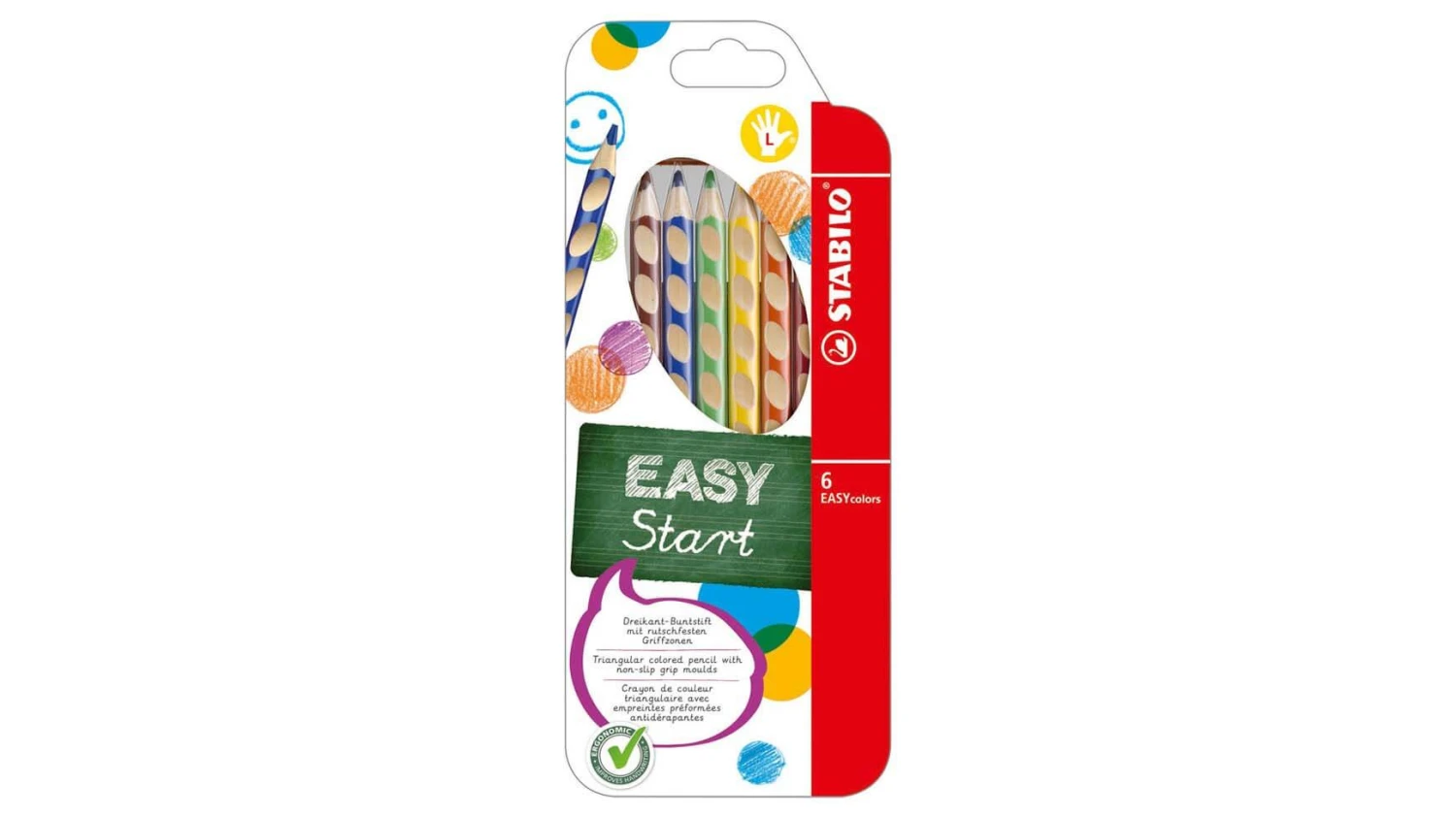 STABILO Farbstifte EASYcolors 6 Farben L