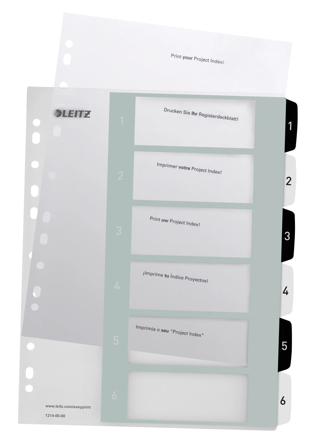 LEITZ Zahlenregister WOW 1 - 6