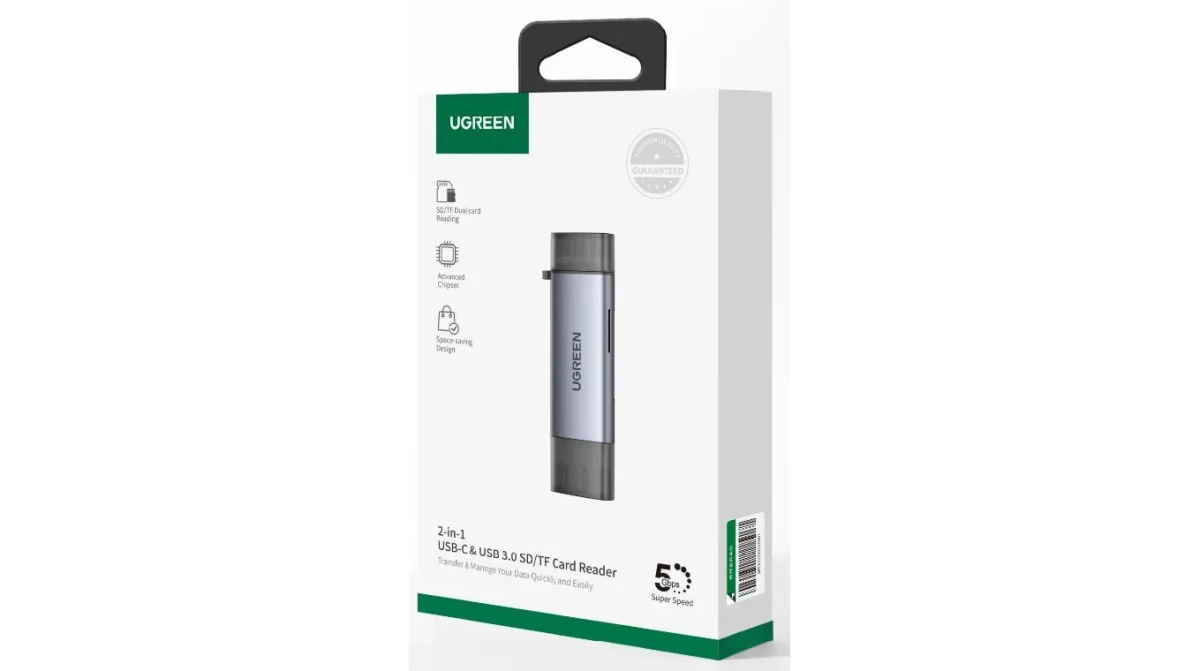 UGREEN USB-C + USB-A Card Reader TF/SD 3.0