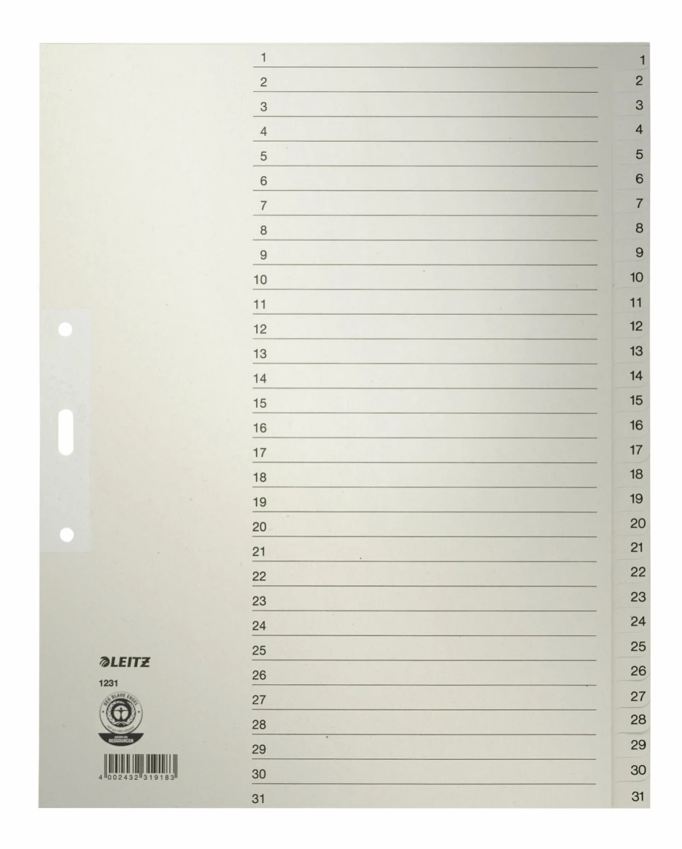 LEITZ Répertoirede chiffres 1 - 31