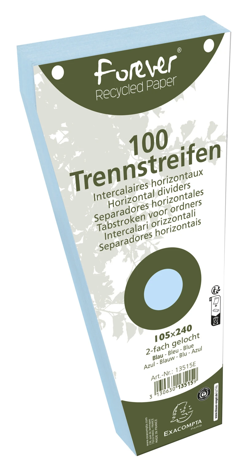 EXACOMPTA Trennstreifen trapezförmig, 100 Stück