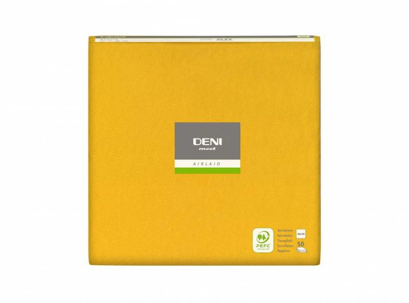 DENI meet Airlaid serviettes,  40 x 40 cm, pliées 1/4