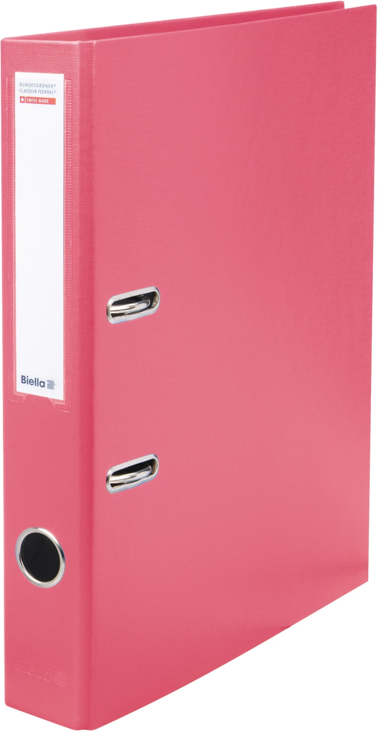 Biella Bundesordner mit 4 cm Rückenbreite, rosa