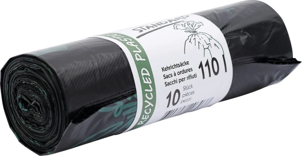 Sacs à ordures recyclé 110 L, 10 pièces