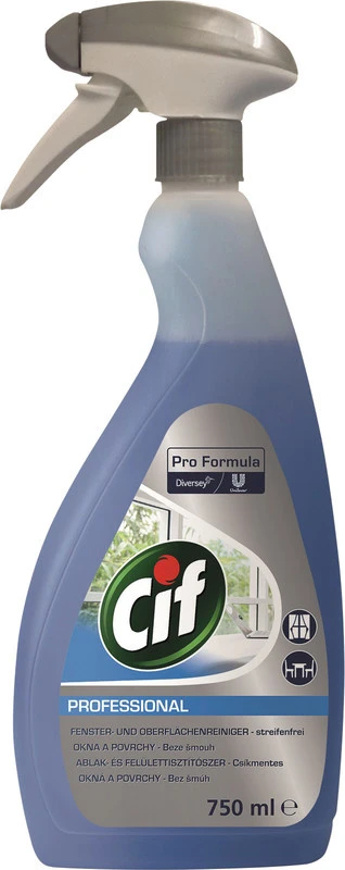 CIF Nettoyant vitres et surfaces Professional Glass & Multi Surface 750 ml