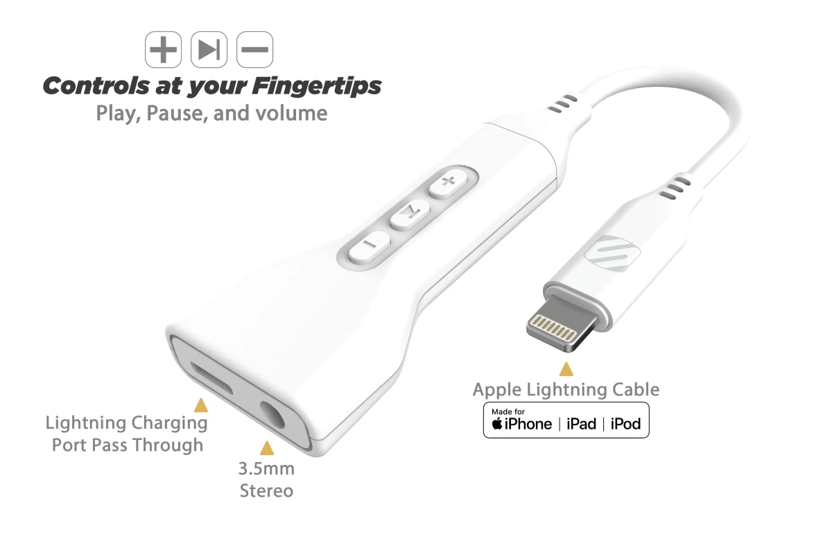 Scosche adaptateur Lightning & AUX
