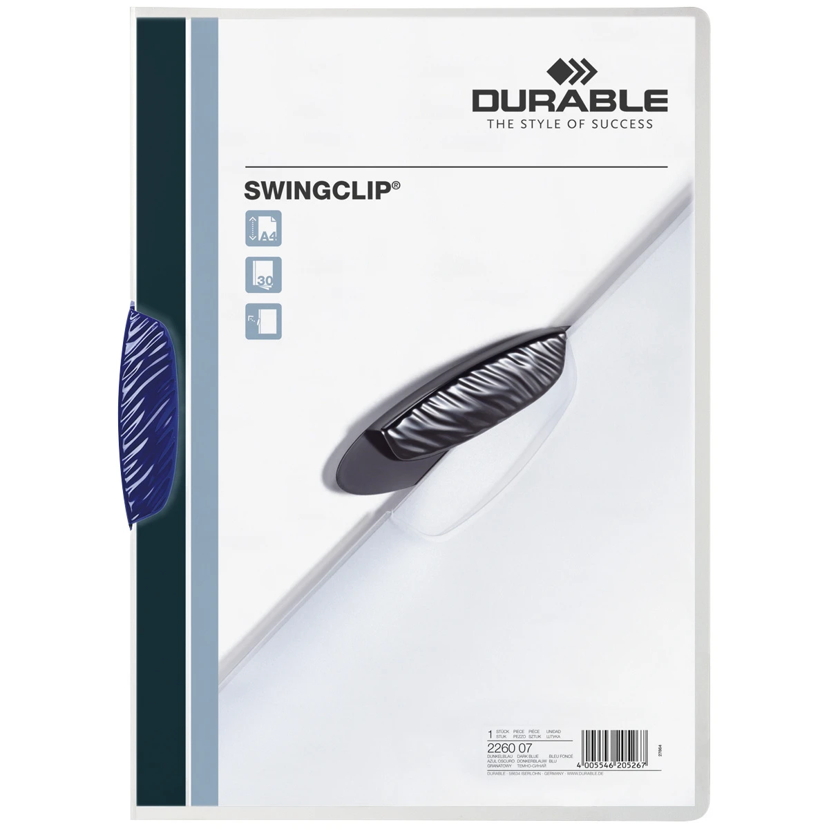 Chemise à clip Durable Swingclip, bleu foncé