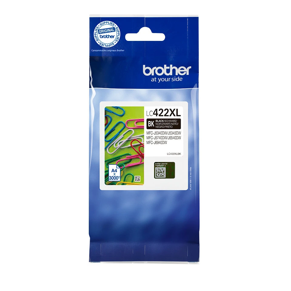 BROTHER Tintenpatrone LC-422XLBK schwarz