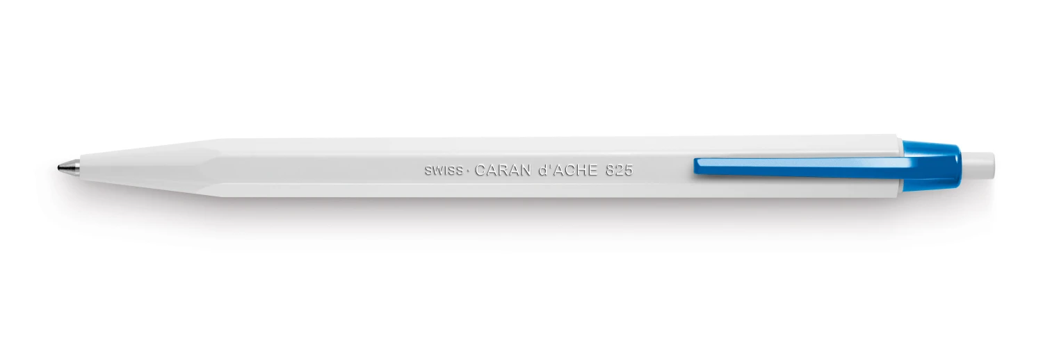 Caran D'Ache stylo à bille rétractable jetable 825 encre bleue