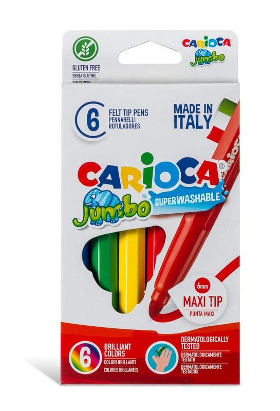 CARIOCA Feutre Jumbo box 6 mm - 6 pcs.