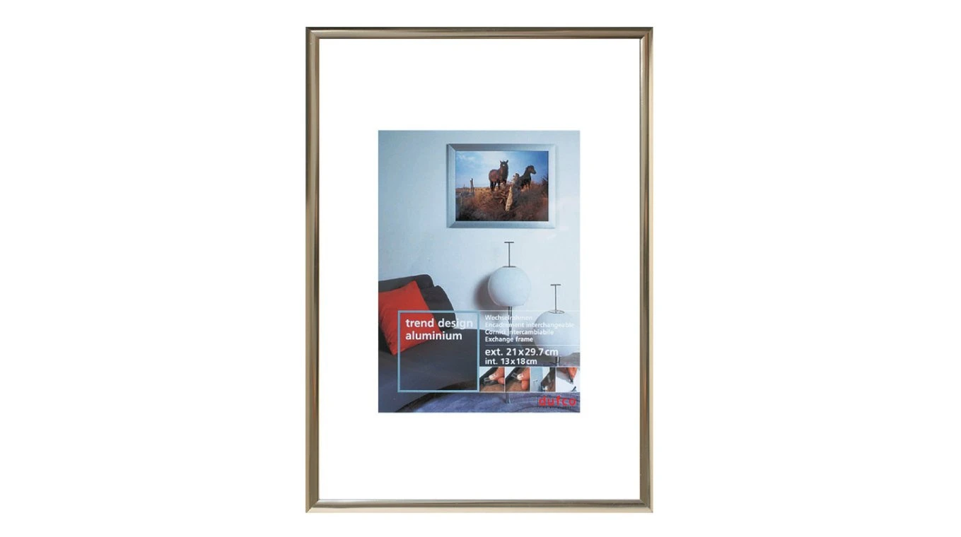DUFCO "Alu Design" Bilderrahmen Aluminium 21 x 29.7 cm (A4)