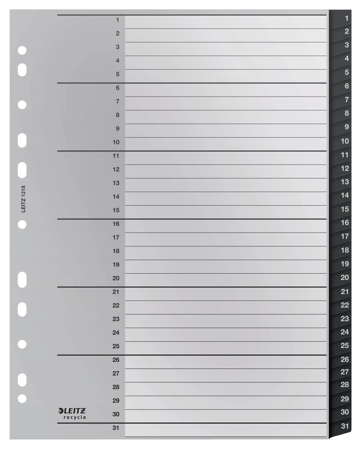 LEITZ Répertoire de chiffres 1 - 31