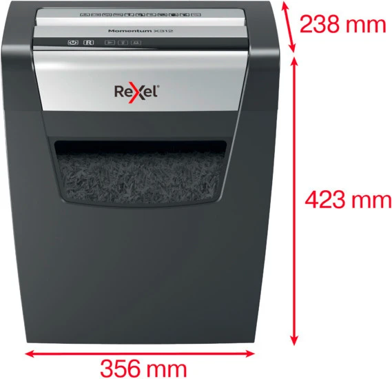 REXEL Aktenvernichter Momentum X312, P-3, 23lt