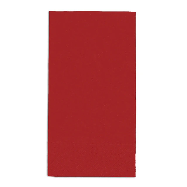 Servietten rot, 2-lagig, 33 x 33 cm, 1/8 Kopffalz, randgeprägt, Pack à 100 Stück