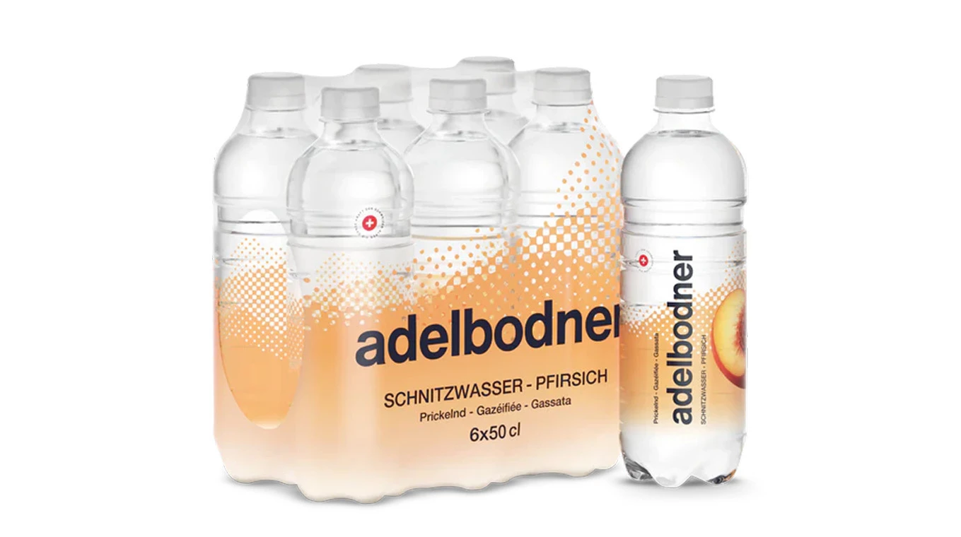 ADELBODNER Eau aromatisée Pêche 6 x 5 dl