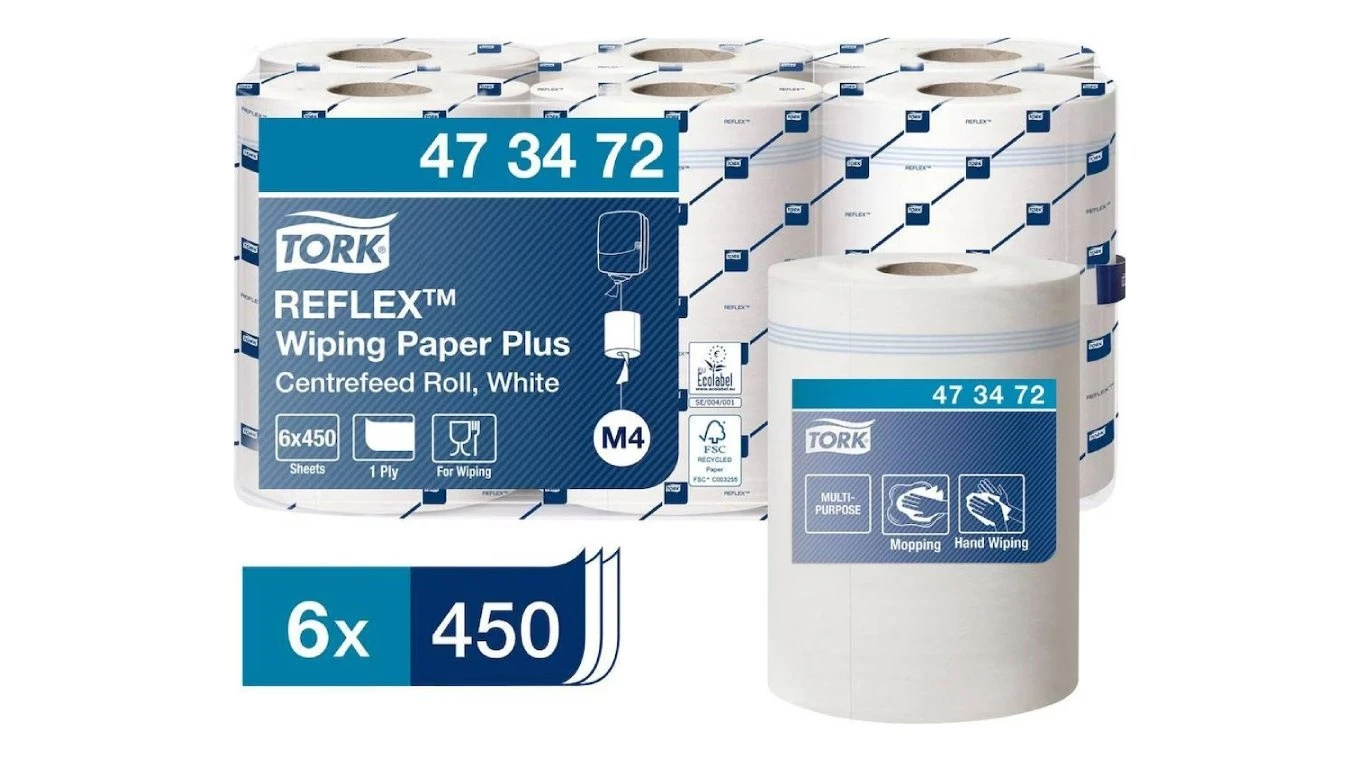 TORK Papierwischtücher Reflex Midi 2-lagig, 6 Rollen