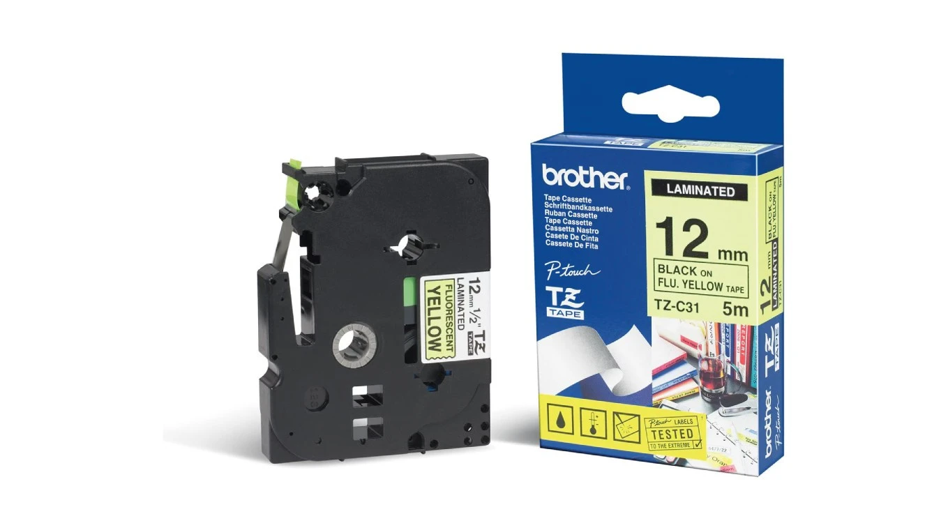 BROTHER P-Touch® TZe-C31 Ruban d'écriture, 12 mm x 5 m