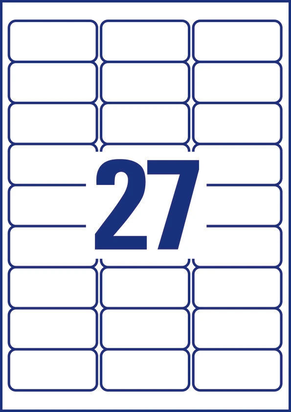 AVERY ZWECKFORM L7874-20 Etiketten, 63.5 x 29.6 mm, 20 Blatt
