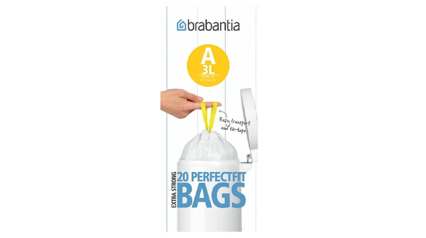 BRABANTIA Sac à ordures 3 L, 12 rouleaux
