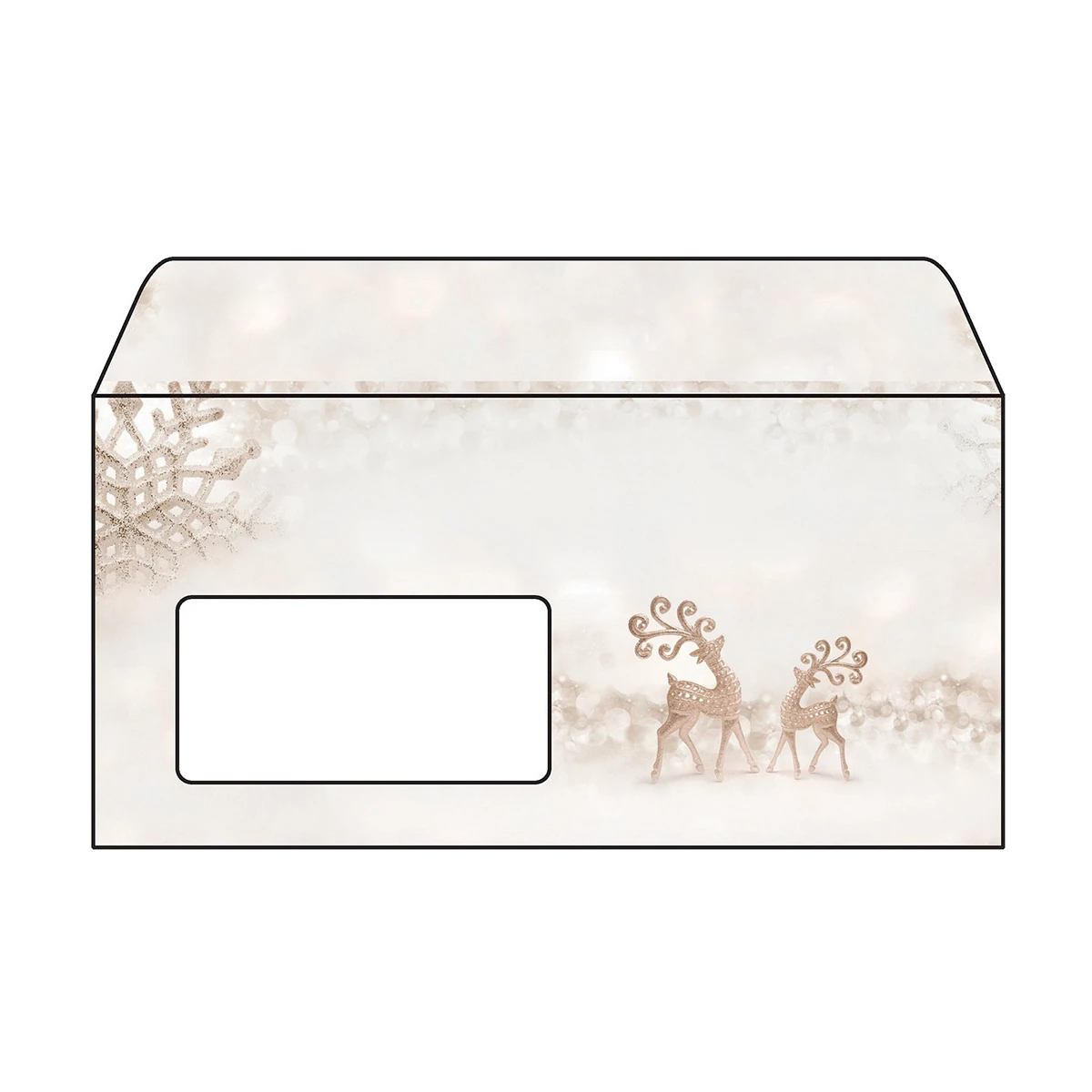 Couvert de noël "Brilliant Deer" avec fenetre, 90g/m2