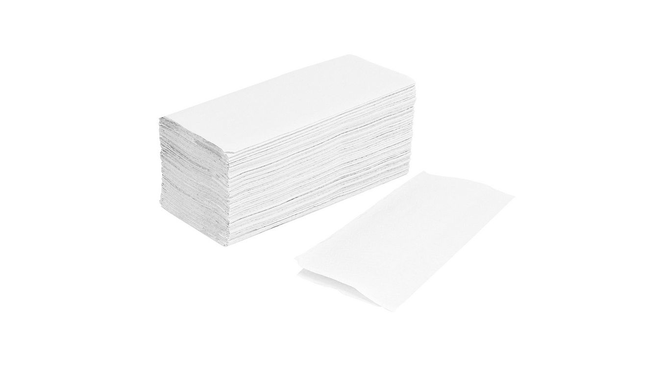 Papierhandtücher Edelweiss 2-lagig, hochweiss, V-Falzung, Karton à 4'000 Stück