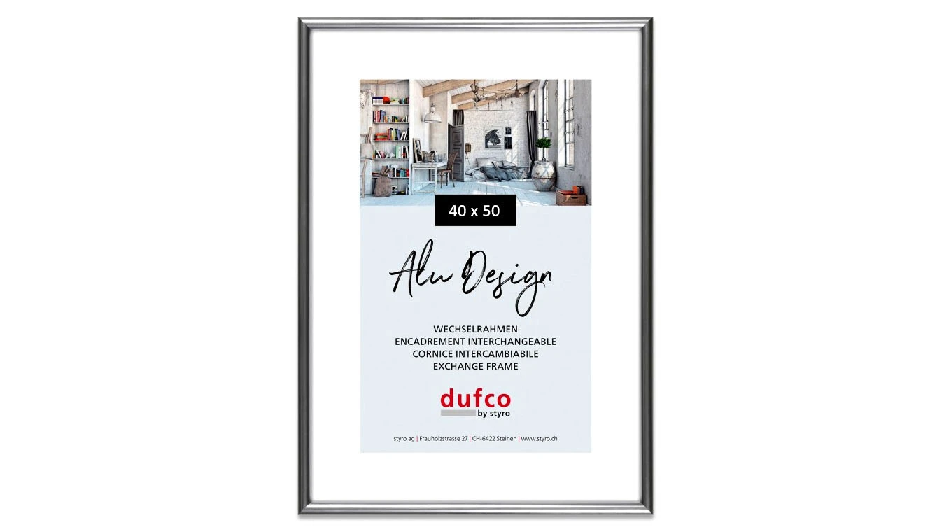 DUFCO "Alu Design" Cadre photo en aluminium 40 x 50 cm