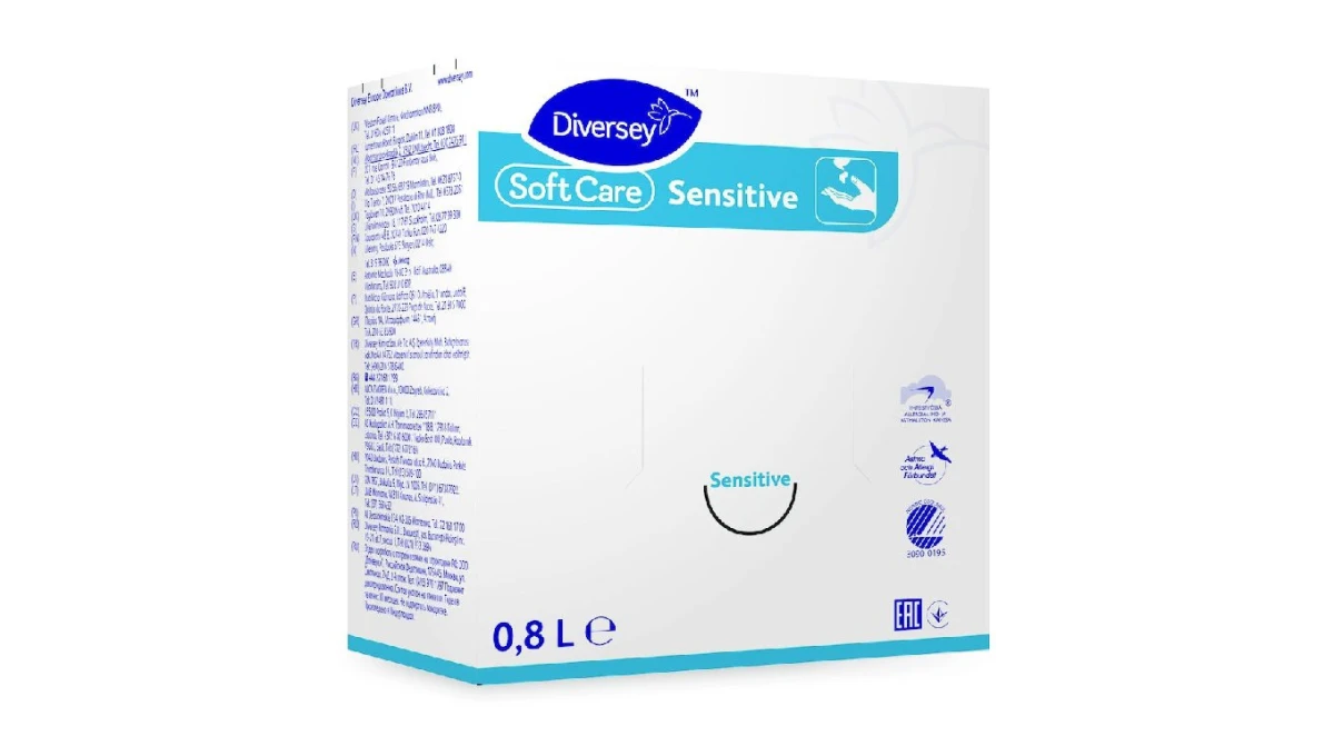 SOFT CARE Lotion lavante pour les mains Sensitive 6 x 800 ml