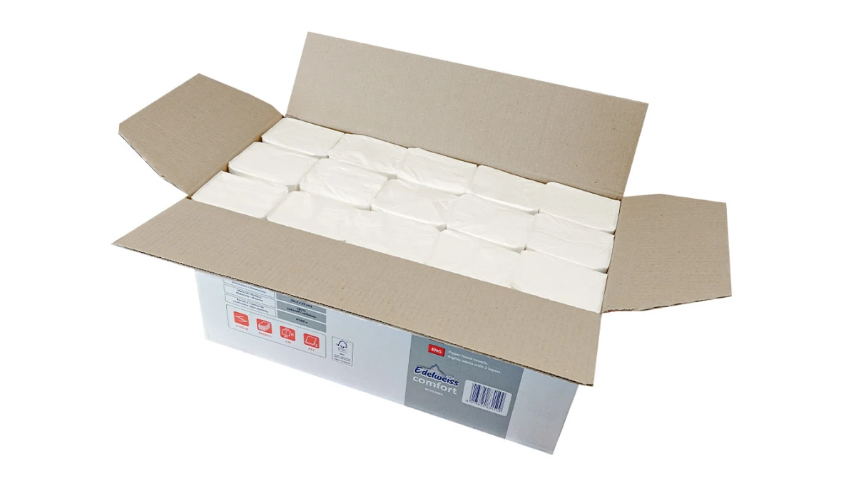 EDELWEISS comfort Papierhandtücher V-Falz, 2-lagig, hochweiss