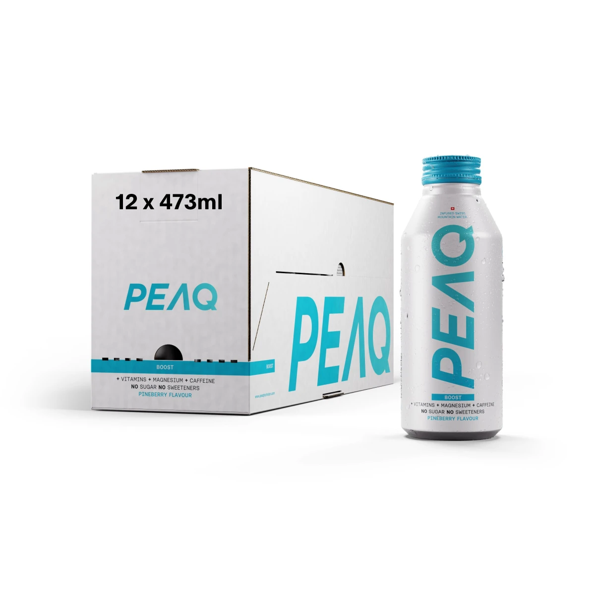 PEAQ Boost Pineberry Bouteille aluminium 12 x 473 ml