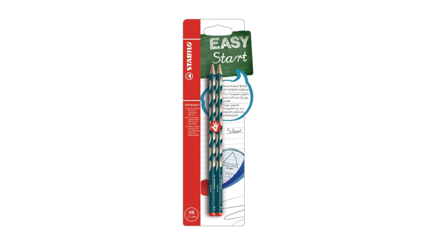 STABILO Crayon EASYgraph S HB - R - 2 pcs.