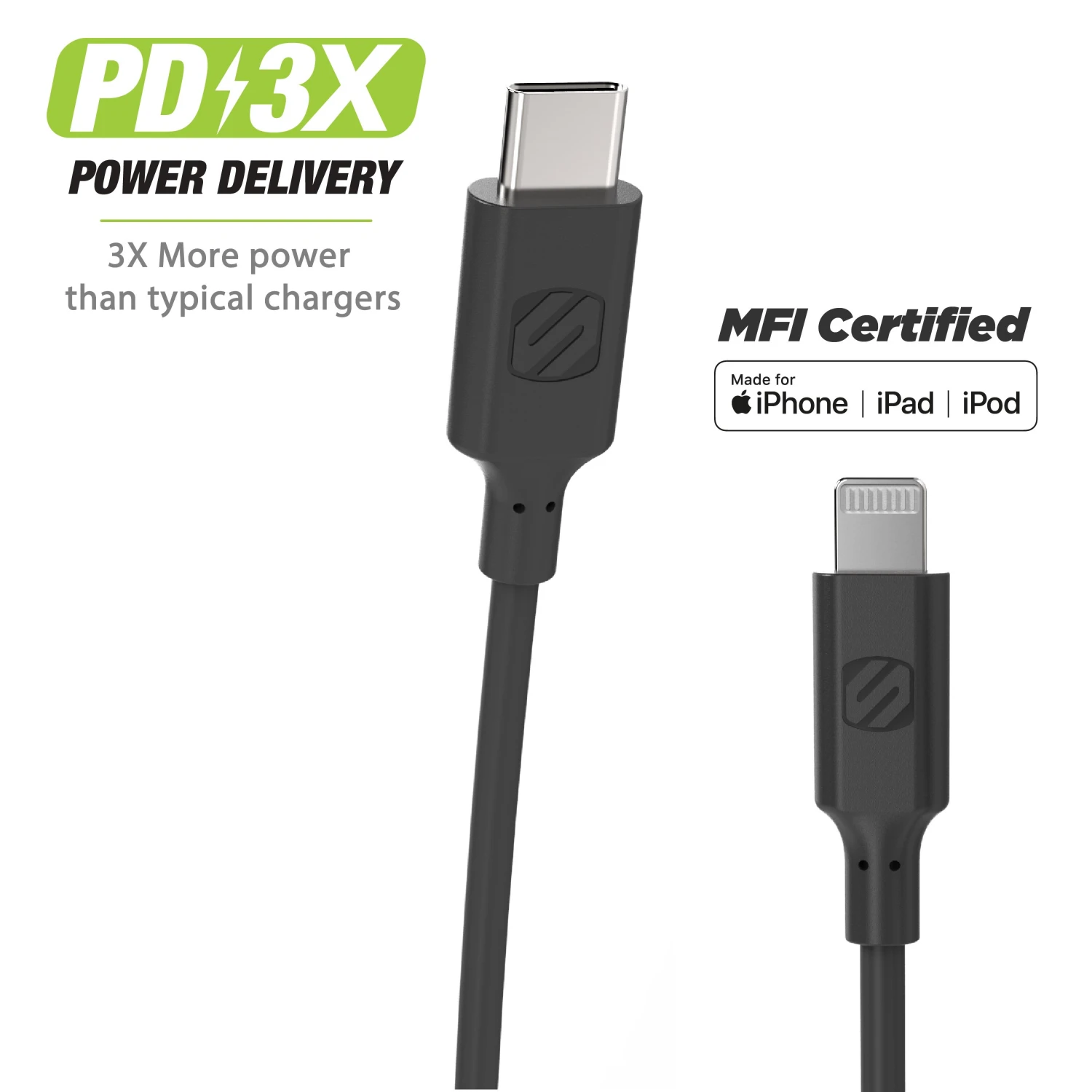 Scosche Strikeline USB-C zu Lightning Kabel 1.2m