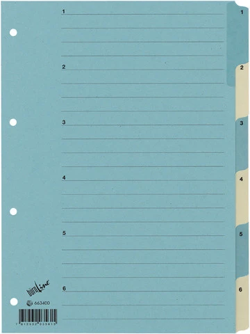 BÜROLINE Répertoire de chiffres 1 - 6